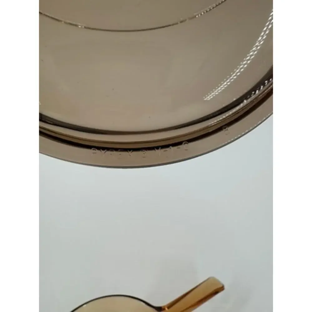 Corning Visions 1L Amber Glass Saucepan V-1-C Lid USA Vintage Pyroceram 1 Quart